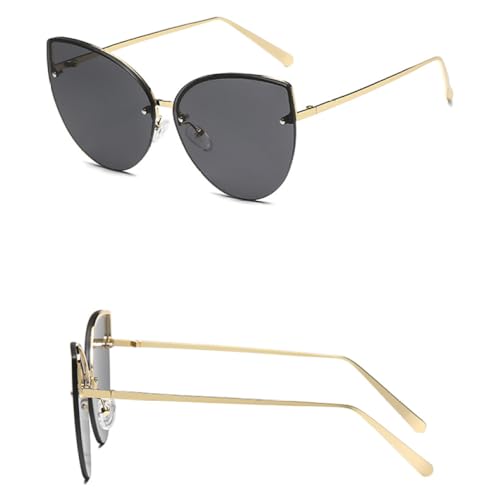 Lunettes de soleil œil de chat vintage en métal aux finitions soignées - 5