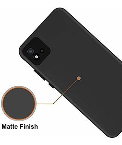 Image of Mobile Back Cover Case for Realme C20 (Silicone Case|CameraProtection|Black SC1510)