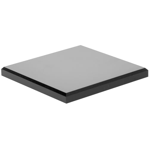 Plymor Black Acrylic Square Beveled Display Base, 5