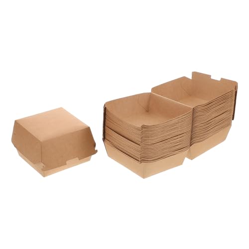 KICHOUSE Set 30pcs Disposable Sandwich Containers Paper Sandwich Packaging Grease Proof for Takeout