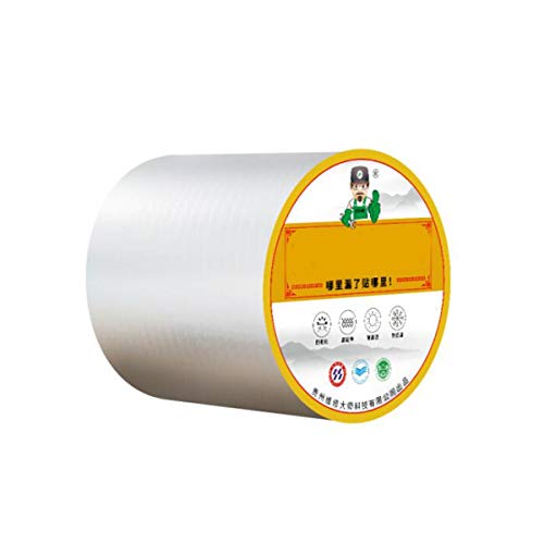 Gaoxingbianlidian001 Butyl Rubber Waterproof Tape, Cracks On The Roof Cracks Sunshine Room Color Steel Tile Self-adhesive Coils Roof Waterproof Trapping Materials Waterproof Traps 20cmx10m,Not easy t