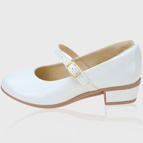 Sapatilha Feminina Salto Baixo Sapato Menina Saltinho (Branca, BR, Adulto, Numérico, 33)