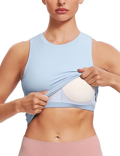 Image of Natural Feelings Nudi Sports Bras for Women Removable Padded Yoga Tank Tops Sleeveless Fitness Workout Crop Tops