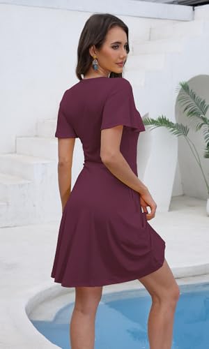 Image of COSSEN Summer Casual T Shirt Dress for Women, Violet Purple, Small