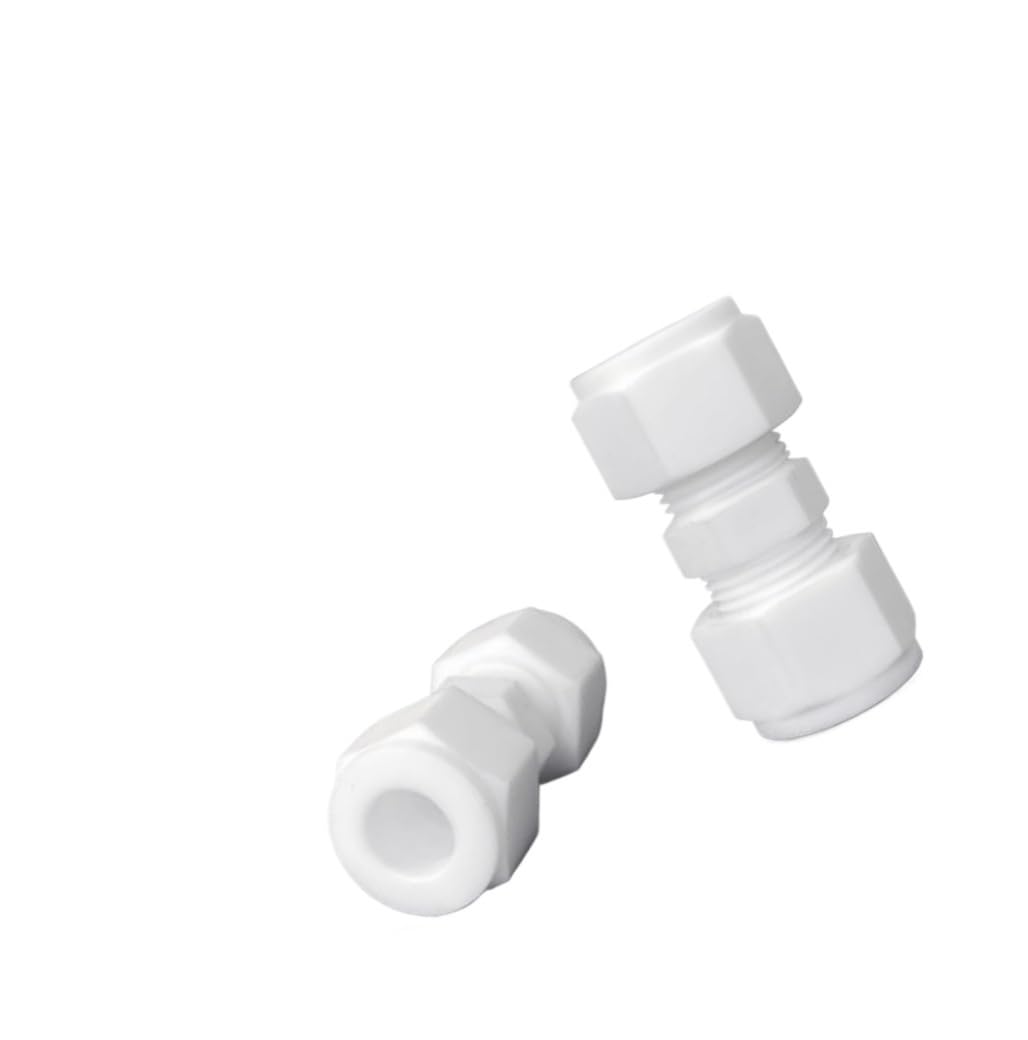5 sztuk złącze redukcyjne PTFE 6mm gwint męski do pneumatycznych układów hydraulicznych(D6mm-D8mm)