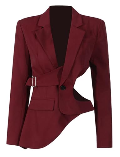 Femme blazer élégant avec coupe cintrée et veste de costume moderne