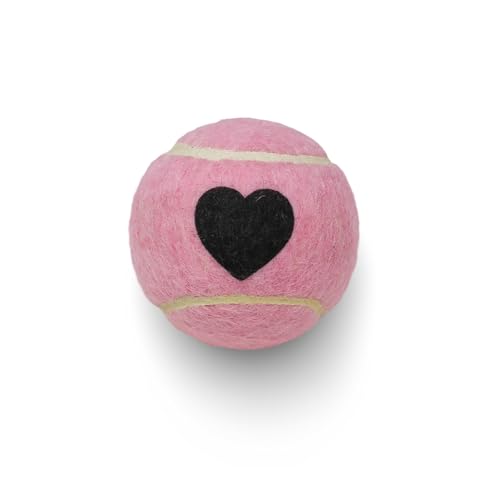 Price's Heart Motif Tennis Balls ITF Standard Made in the UK (1 x 3 Ball Tube)