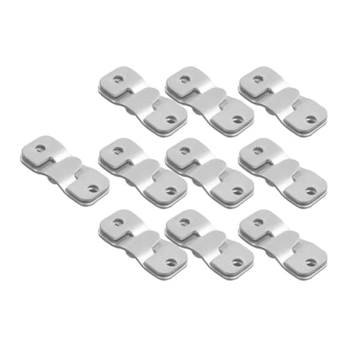 Image of 10Pcs Furniture Flush Mount Bracket Z Clip Steel Wall Buckle Bracket Wall Hanger Photo Picture Hanger Hook for Hardware Wedding, Small