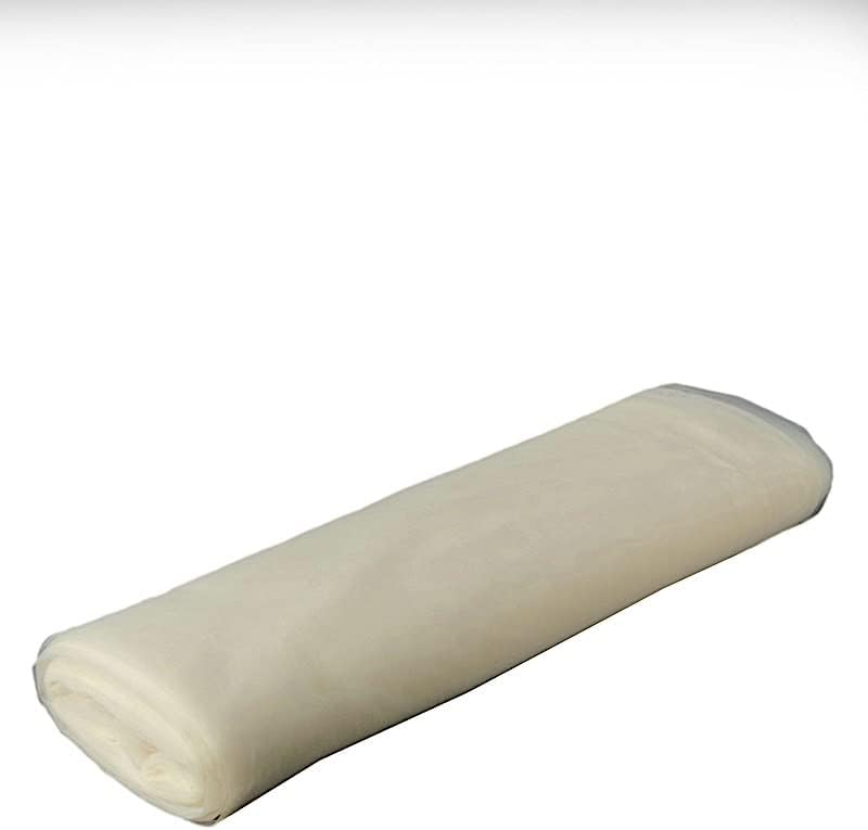 BalsaCircle 108-Inch x 50 Yards Ivory Extra Large Soft Net Tulle Fabric by The Bolt - Wedding Party Sewing Draping Decorations