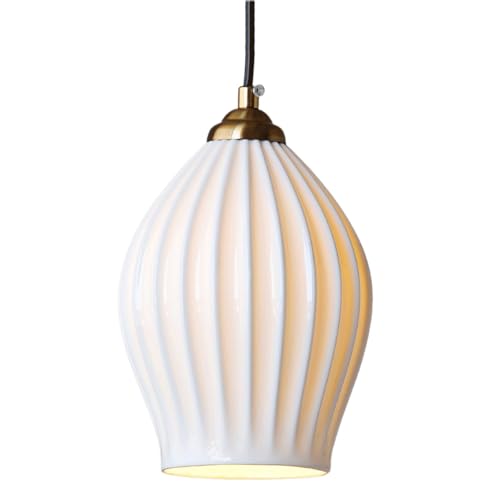 Modern Industrial Style Hanging Lamp, Creative Personality Ceramic Pendant Light, E14 Light Source Single Head Chaner, Bedroom Dining Room Study Decoration Light Fixtures