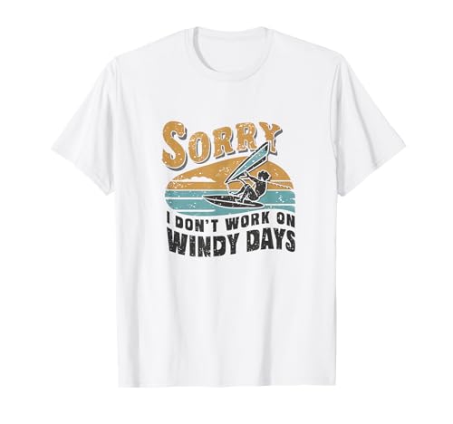 Windsurfen Windsurf Welliger Stil Wind Surf Wassersport Liebhaber T-Shirt