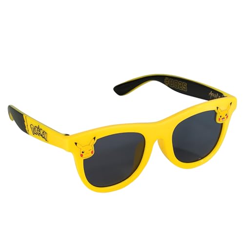ARKAID Pokémon Official Pikachu Sunglasses for Kids | Classic Yellow Frames | UV 400 | One Size Fits Most Kids