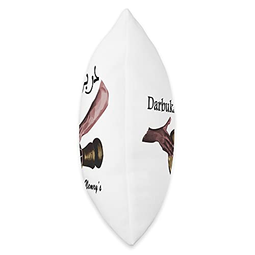 Darbuka berber musical instrument Gnoua goblet drum tarabuka Throw Pillow