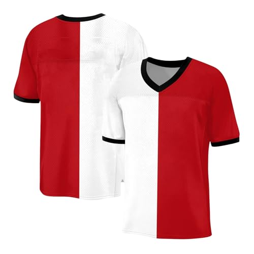 KONG JIMFAN Trikot Personalisiert Personalisiertes American Football Trikot,Erwachsene/Kinder Unisex Sporttrikot Mit Eigenem Namen Nummer & Logo,Personalisiertes Trikot Baseball Trikot(1-7)