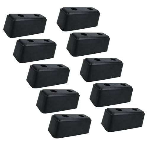 Tampons carrés en caoutchouc 190x75mm amortisseurs pour pare-chocs de protection, lot de 10