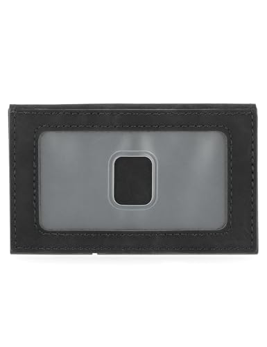 Steve Madden Men's Minimalist Holder Pop Up Card Wallet & ID Window, Black, 2.5 x .5 x 42