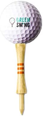 Green Swing Bamboo Golf Tees 70mm | Strong Sustainable Biodegradable | 20pcs