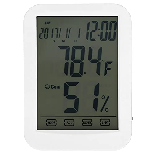 ホームオフィス用デジタル温度計湿度計LCDタッチスクリーン温度湿度テスター