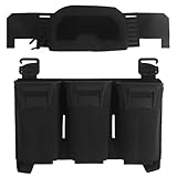 LZAQHMT Tactical Front Placard with Multi-Caliber Triple Mag Pouch - Compact 2nd Layer Admin Pouch for CS Hunting Paintball Gear(BK)