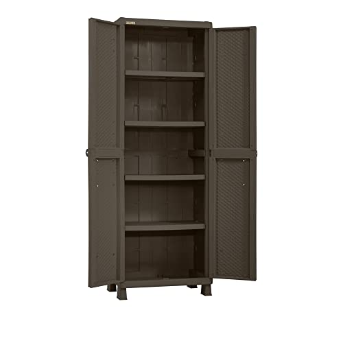 Rimax Resin Wicker Storage Cabinet, Large, Brown #TOP3