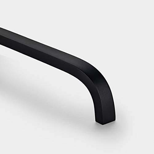 Pushka Home LTD Modern Brass Black Bar Handles Suitable for Cabinets Wardrobes, Doors and Drawers (PH107 - Hole Centre 160mm)