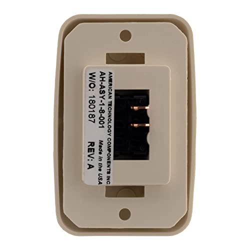 American Technology Components Single Spst On-Off Switch With Bezel, 12-Volt, For Rv, Trailer, Camper (Almond) #TOP4