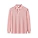 QWKLEAJ School Clothes for Girls 8-9 Long Sleeve School Polo Shirts for Boys Button Collared Girls Shirts Size 14 16 Spring Soft Little Blouses Size 6-7 Boys Fashion Pink 8-9 Years