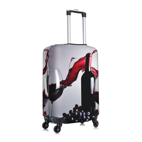 Red Wine Print Elastic Washable Baggage Protector Universal Suitcase Cover Travel Luggage Cover3