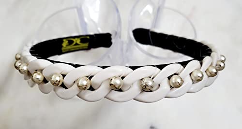 Image of Headbands hairband accessories White Chain with Stones Hairbands for Girls & Women (Pack of 1)