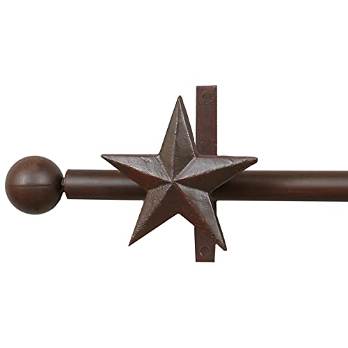 BLACK FOREST DECOR Star Curtain Rod & Rod Holders