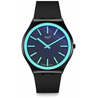 Swatch Skin Irony 42 - Reloj unisex de plástico, cuarzo negro,