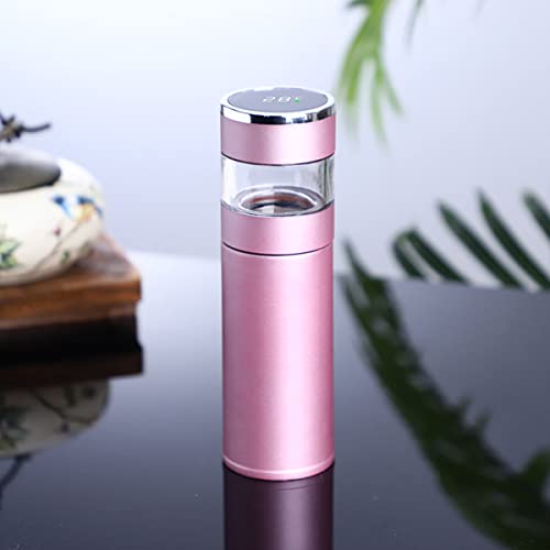Tea Infuser Bottle - Coffee thermos - Smart Sports Water Bottle with LED Temperature Display,Double Wall Vacuum Insulated Water Bottle - Travel Tea Mug with Stainless Steel Filter (Pink) - Image 6