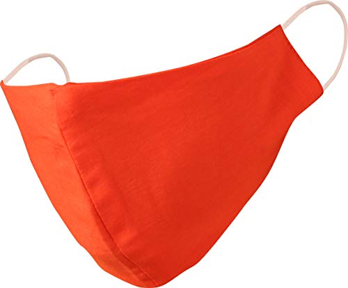 Touchstone Soft cotton Small Size Face Masks Reusable Machine Washable Handcrafted Double Layer Fabric for women, men. (Pack of 3). Pink Yellow Orange4