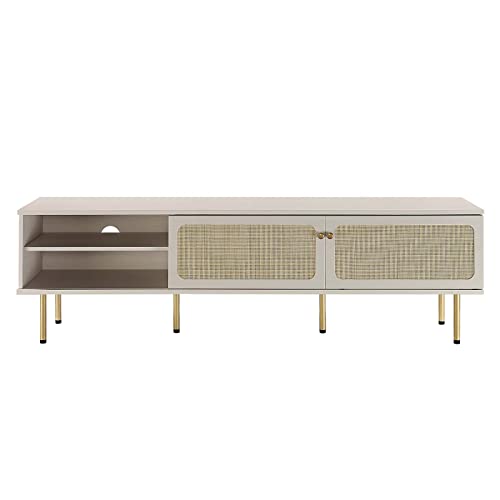 Modway Cambria 70" Rattan Tv Stand In White #TOP5