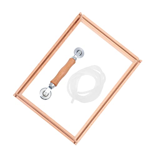 KALLORY Compact Wooden Embroidery Stand Square Frame Lap Stand Cross Stitch Frame Embroidery Set up