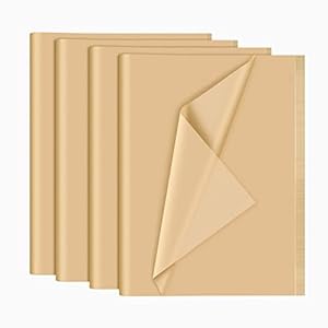 NEBURORA 120 Sheets Kraft Tissue Paper 14 x 20 Inches Brown Wrapping Tissue Paper Bulk Kraft Wrap Paper Sheets for Gift Bags Packaging Floral Filler Crafts Birthday Christmas Halloween Decor(Kraft)