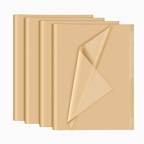 NEBURORA 120 Blatt Kraft Seidenpapier 35 x 50 cm Braun Geschenkpapier Bulk Kraftpapier Blätter für Geschenktüten Verpackung Blumenfüller Basteln Geburtstag Weihnachten Halloween Dekoration(Kraft)