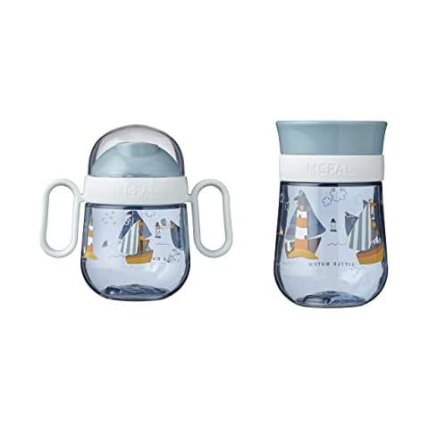 Mepal Mio Set - 360° Trinklernbecher Set - Trinklernbecher ab 6 Monate - auslaufsicher - spülmaschinengeeignet - Sailors Bay Cover