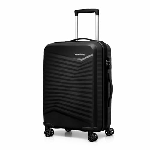 Image of Kamiliant by American Tourister Rock-Lite Medium 68 Cm Check-in Hard Sided Trolley Bag for Men & Women, Suitcase 66L for Travel with 3 Digit Combination Lock - Black