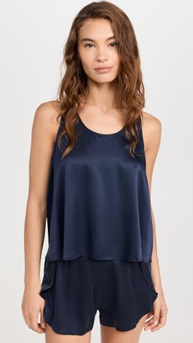 Lunya Women's Washable Silk Tulip Back Set LWSK9060, Deep Blue, S