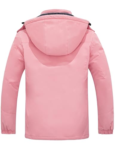 Image of Wantdo Women's Mountain Waterproof Ski Jacket Windproof Rain Jacket Winter Warm Hooded Coat