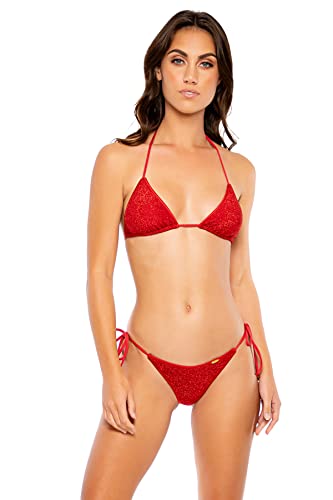 Luli Fama Stardust - Top triangular, Vermelho, S