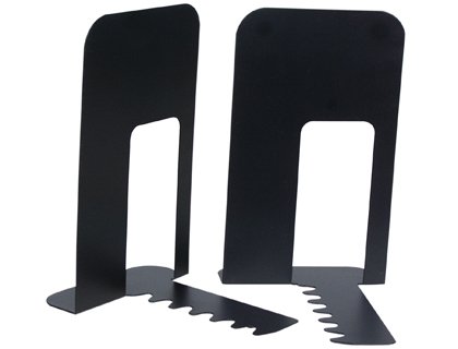 Apoyalibros metalico q-connect kf00837 negro juego 165x127x165mm
