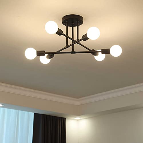 Lustre et appareil de plafond industriel monte pour un éclairage de salon vintage