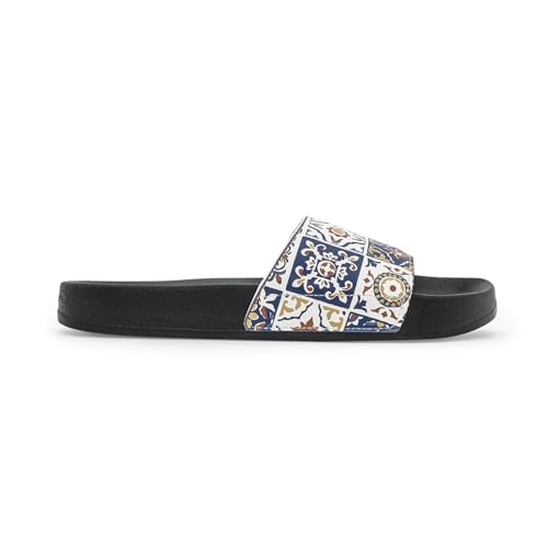 Image of Red Tape Womens Sliders in Slate Blue | Casual Pool Sliders | SLATE BLUE | 3 UK