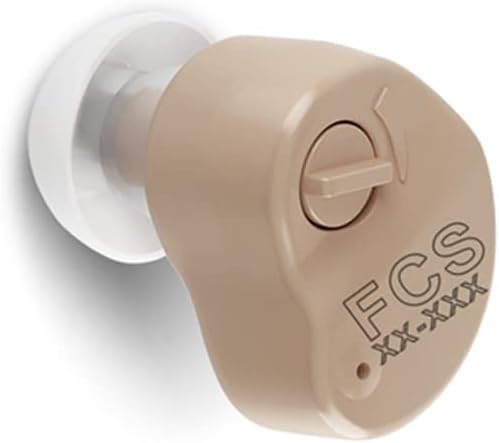 FCS K-80 In the Ear Hearing Aid, Mini Invisible Hearing Amplifier, Volume Adjustable Device Suitable For Adults & Elders User With Mild Hearing Loss(6 Month Seller Warranty)