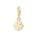 Thomas Sabo Charm-Anhänger Kleeblatt vergoldet 18 Karat vergoldetes Silber 1991-413-39