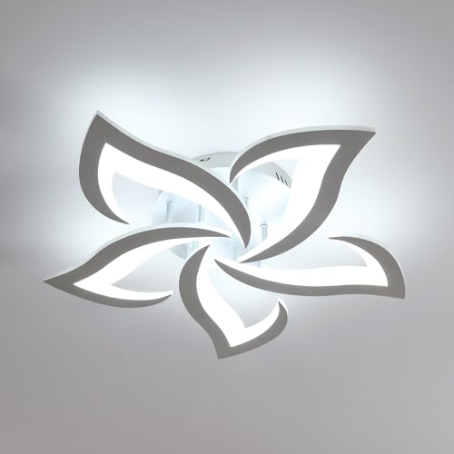 Design elegante: questa plafoniera a LED presenta un esclusivo design a 5 petali con un'elegante finitura argentata, che si integra perfettamente con gli stili moderni e minimalisti. La sua illuminazione ambientale a 360° illumina l'intera stanza, rendendola la scelta perfetta per l'illuminazione decorativa