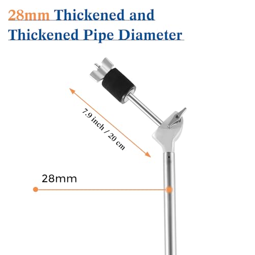 RANMING Heavy Duty Straight Cymbal Stand 28mm Pipe- Double Braced with Memory Lock & Quick Release - Portable Drum Hardware for Gigging, 35-57 inch quick height adjustment for Adult Beginner by RANMING - Image 6