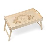 💎DESIGN CLASSIQUE La structure de l’article a été soigneusement conçue pour correspondre aux goûts de chacun. La table réunit la simplicité et le style classique. La belle apparence s'intègre parfaitement à n'importe quel intérieur. La table a une texture de bois naturel. Grâce à l'imprégnation, le bois conserve son grain. La partie importante de l'article est le plateau qui a les coins surélevés pour une meilleure sécurité de repas lors des déplacements.